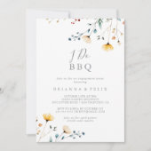 Garden Wildflower I Do BBQ Engagement Party  Einladung (Vorderseite)