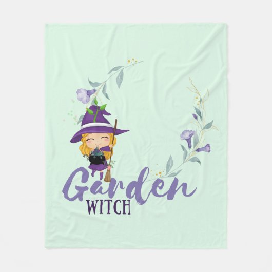 GARDEN WITCH - Personalize with text, spell, sigil Fleecedecke (Vorderseite)