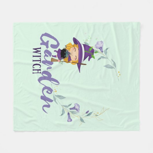 GARDEN WITCH - Personalize with text, spell, sigil Fleecedecke (Vorderseite (Horizontal))