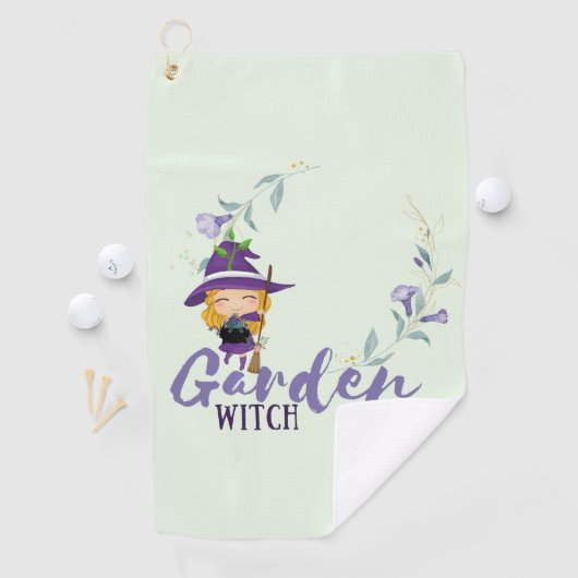 GARDEN WITCH - Personalize with text, spell, sigil Golfhandtuch (Insitu)
