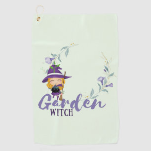 GARDEN WITCH - Personalize with text, spell, sigil Golfhandtuch