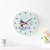 GARDEN WITCH - Personalize with text, spell, sigil Große Wanduhr (Zuhause)