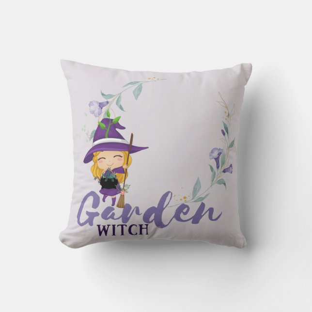 GARDEN WITCH - Personalize with text, spell, sigil Kissen (Vorderseite)