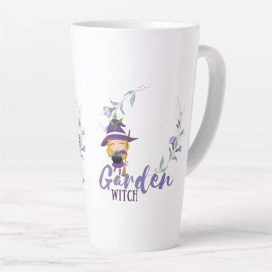 GARDEN WITCH - Personalize with text, spell, sigil Milchtasse (Rechte Ecke)