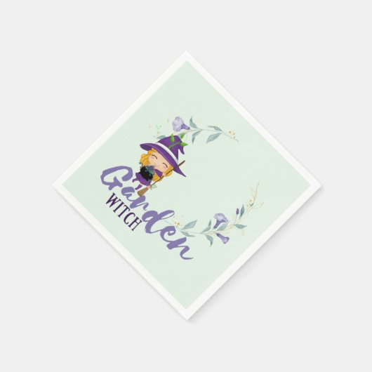 GARDEN WITCH - Personalize with text, spell, sigil Serviette (Ecke)