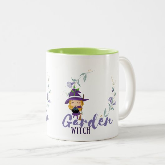 GARDEN WITCH - Personalize with text, spell, sigil Zweifarbige Tasse (VorderseiteRechts)
