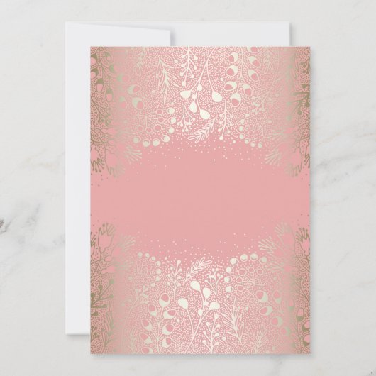 Garden Wonderland - Bezaubernde Waldhochzeit Einladung (Rückseite)