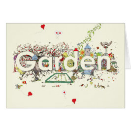 Garden Word Art Niedliche Gartenarbeit Typografie