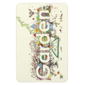 Garden Word Art Niedliche Gartenarbeit Typografie Magnet (Vertikal)