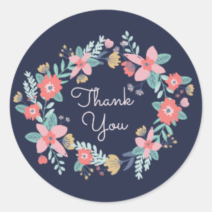 Garden Wreath Baby Dusche Runder Aufkleber