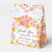Garden yellow pink floral watercolor bridal shower geschenkschachtel (Vorderseite)