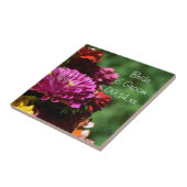 Garden Zinnia Blume Hochzeit Fliese (Seite)