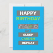 Gardener Birthday Card - Sleep Garden wiederholen (Vorderseite)