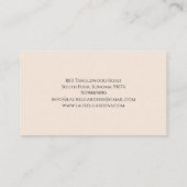 Gardener Boho Blush Pink Floral Gold Visitenkarte (Rückseite)