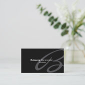 Gardener Business Card Extravagant Monogramm Visitenkarte (Stehend Vorderseite)