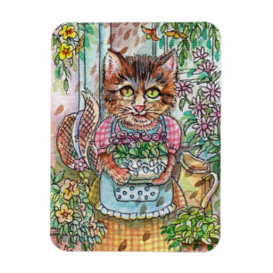 Gardener Cat Magnet