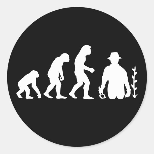 Gardener Evolution Runder Aufkleber (Vorderseite)