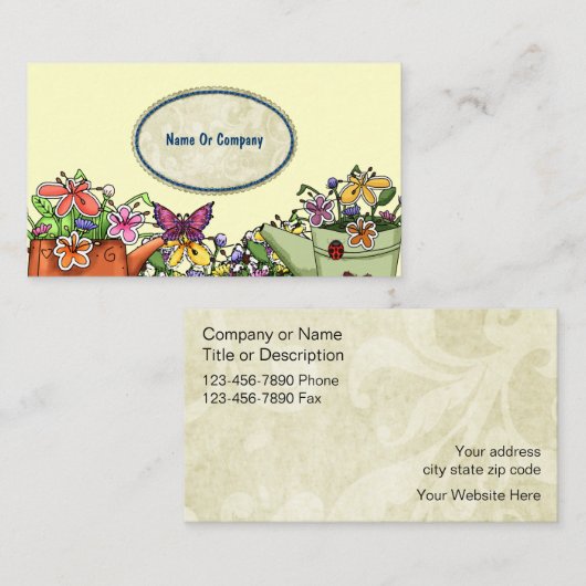 Gardener Floral Business Cards Visitenkarte (Vorne/Hinten)
