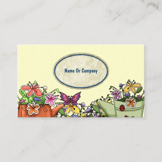 Gardener Floral Business Cards Visitenkarte (Vorderseite)