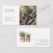Gardener Foto Template Business Card Visitenkarte (Vorne/Hinten)