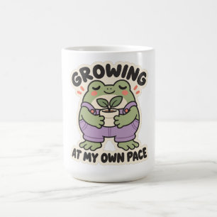Gardener-Frosch, der in seinem eigenen Tempo wächs Kaffeetasse