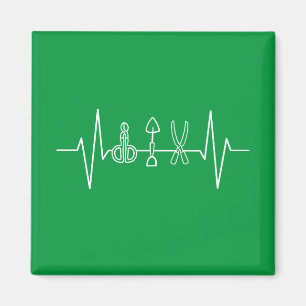 Gardener - Garden Tools Heartbeat Gardener Geschen Magnet