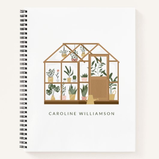 Gardener Greenhouse Illustration Personalisiert Na Notizblock (Vorderseite)