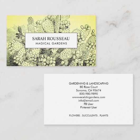 Gardener Landscaper Visitenkarte (Vorne/Hinten)