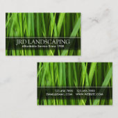 Gardener Landscaping Lawn Business Card Visitenkarte (Vorne/Hinten)