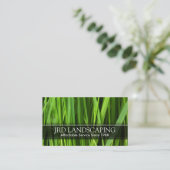 Gardener Landscaping Lawn Business Card Visitenkarte (Stehend Vorderseite)