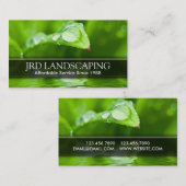 Gardener Landscaping Lawn Business Card Visitenkarte (Vorne/Hinten)