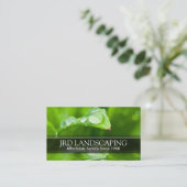Gardener Landscaping Lawn Business Card Visitenkarte (Stehend Vorderseite)