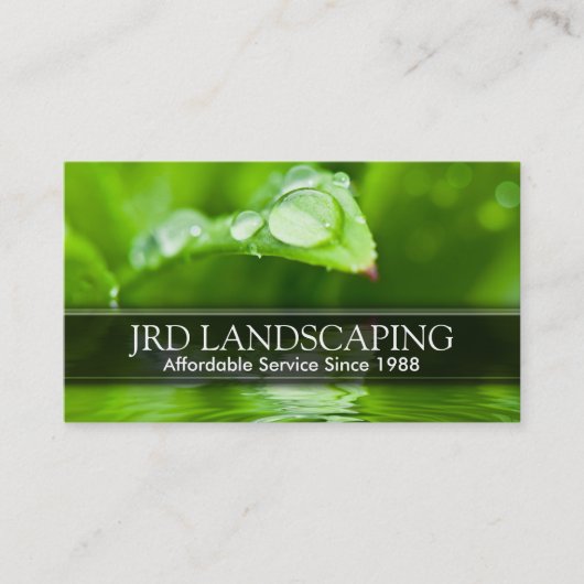 Gardener Landscaping Lawn Business Card Visitenkarte (Vorderseite)