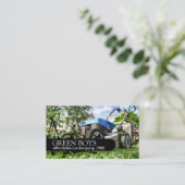 Gardener Landscaping Lawn Business Card Visitenkarte (Stehend Vorderseite)