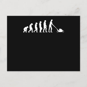 Gardener Lawn Mower Evolution Postkarte