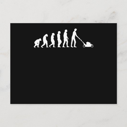 Gardener Lawn Mower Evolution Postkarte (Vorderseite)