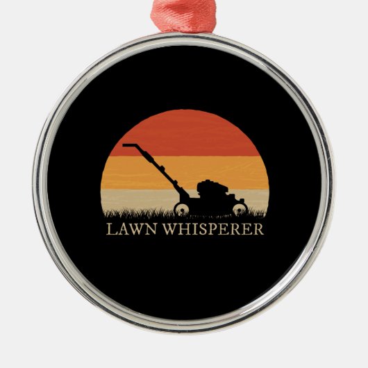 Gardener - Lawn Whisperer Ornament Aus Metall (Vorne)