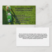 Gardener Mowing Lawn | Horizontal Visitenkarte (Vorne/Hinten)