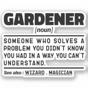 Gardener Noun Garden Liebe Cool Gartenarbeit Redew Aufkleber