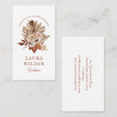 Gardener Rustic Floral Business Card Visitenkarte (Vorne/Hinten)