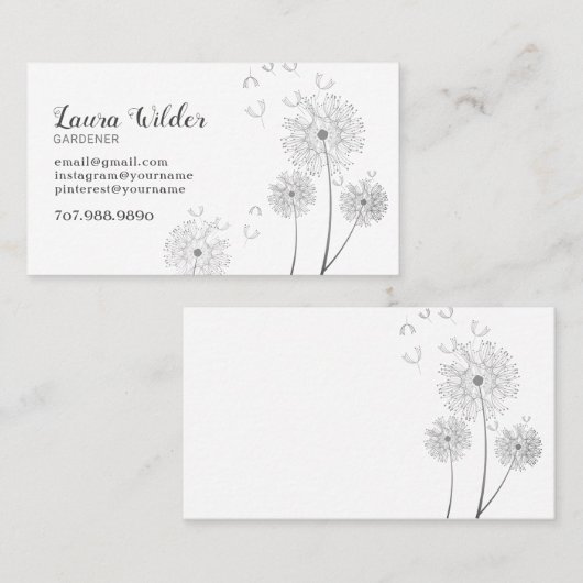 Gardener Visitenkarte (Vorne/Hinten)