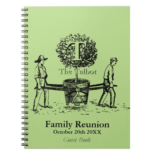 Gardeners Family Wiedersehen Guest Book individuel Notizblock (Vorderseite)