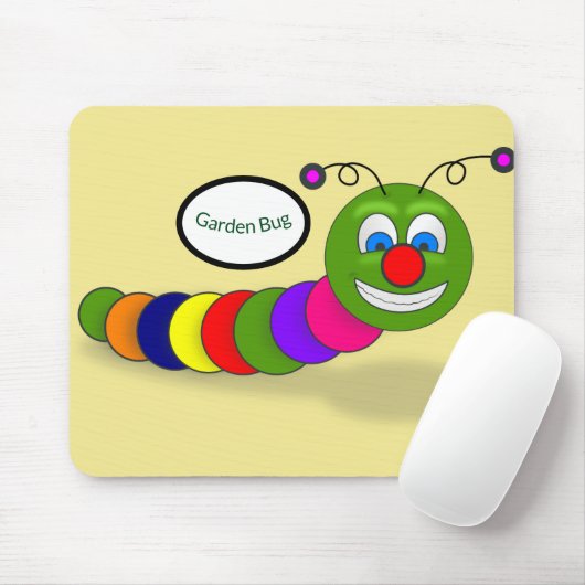 Gardener's Whimsical Garden Bug Mousepad (Mit Mouse)
