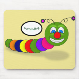 Gardener's Whimsical Garden Bug Mousepad