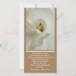 Gardenia Beileid Vielen Dank Einladungskarte