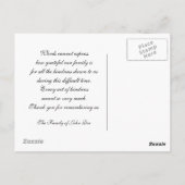 Gardenia Beileid Vielen Dank Postcard Postkarte (Rückseite)