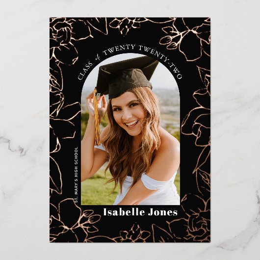 Gardenia Black Arch Foto Abschluss Ankündigung (Vorderseite)