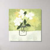 Gardenia Blume Bloom Custom Background Leinwanddruck (Vorderseite)