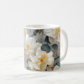 Gardenia Blume Muster Kaffeetasse (VorderseiteRechts)