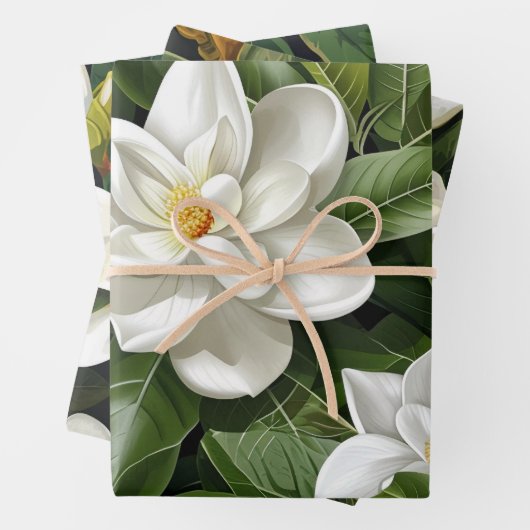 Gardenia Blume Wrapping Paper Geschenkpapier Set (Beispiel)